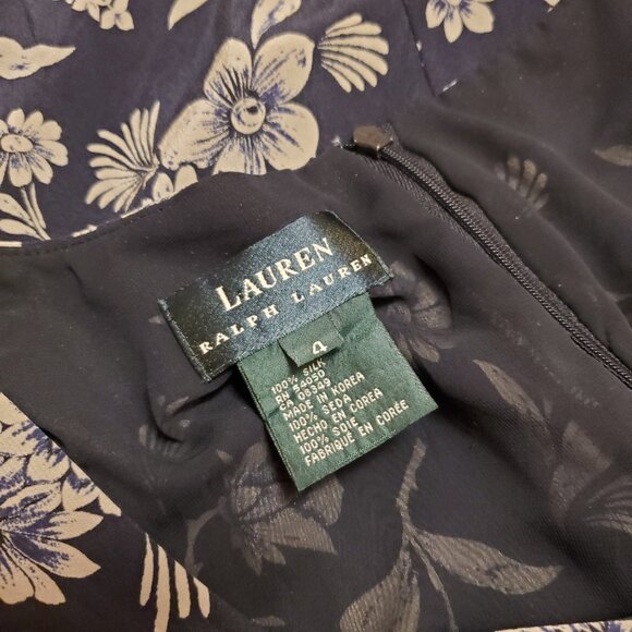 Ralph Lauren fitted floral dress 100% silk - Picture 4 of 5